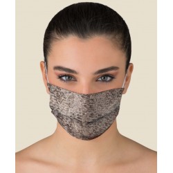 Couple of Protective Gold color washable masks for Adult made of TNT and Natural cotton
